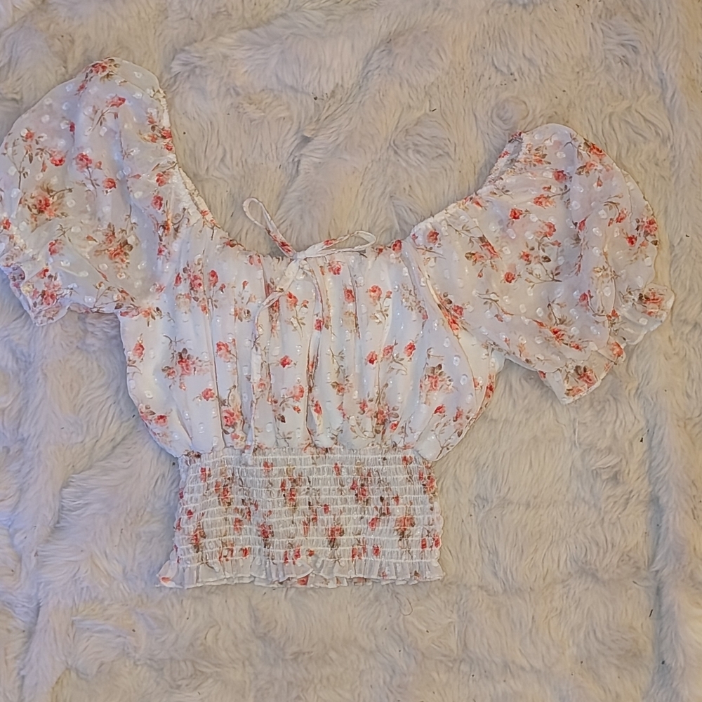 Floral Puff Sleeve Blouse
